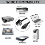 Desktop Power Cable Cord 1.2 Meter | 3 Pin Power Cable for PC & Monitor - Image 3