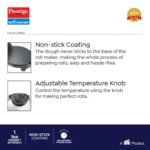 Prestige 900-Watt Roti Maker – Silver Finish, Non-Stick Easy Cooking - Image 3