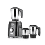 USHA Colt Prime Mixer Grinder, 500W | Powerful 100% Copper Motor | 3 Rust-Resistant Stainless Steel Jars & Blades | Uniform Grinding | 5-Year Motor Warranty (Black/Blue)