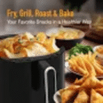 KENT Classic Hot Air Fryer (4L) | 1300W Powerful Electric Fryer with Rapid Air Technology | Fry, Grill, Roast, Bake & Steam with 80% Less Oil | Auto Cut-Off & 1-Year Warranty (Black) - Image 3