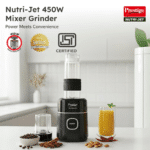 Prestige Nutri-Jet 450W Mixer Grinder | 2 Jars with Sipper & Cover Lid (Black) - Image 2