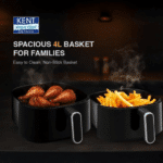 KENT Classic Hot Air Fryer (4L) | 1300W Powerful Electric Fryer with Rapid Air Technology | Fry, Grill, Roast, Bake & Steam with 80% Less Oil | Auto Cut-Off & 1-Year Warranty (Black) - Image 2