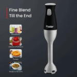 Prestige Ace 41052 Hand Blender | Powerful Motor for Blending, Churning & Whisking | Durable Stainless Steel Blades & Ergonomic Grip (Grey/Black)