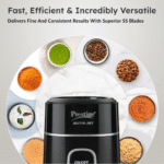 Prestige Nutri-Jet 450W Mixer Grinder | 2 Jars with Sipper & Cover Lid (Black) - Image 3