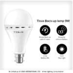 TISVA 9W LED Inverter Emergency Bulb | Cool Day Light (6500K) | Up to 4 Hours Backup | B22 Base Rechargeable AC/DC Bulb - Image 2