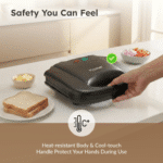 Prestige PGMFB 800-Watt Electric Grill Sandwich Toaster with Fixed Non-Stick Grill Plates, Heat Resistant Bakelite Body & Indicator Lights (Black) - Image 4