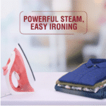 USHA SI 3813 C 1300W Steam Iron with Ceramic Coated Soleplate, 180ml Water Tank, Self Cleaning, Spray & Steam Burst, 360° Swivel Cord | 2-Year Warranty (Pink) - Image 6